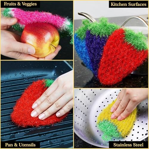 Dish Scrubbie Non-Scratch Dish Scrubber-Long Lasting & Odorless, Safe on - Image 5