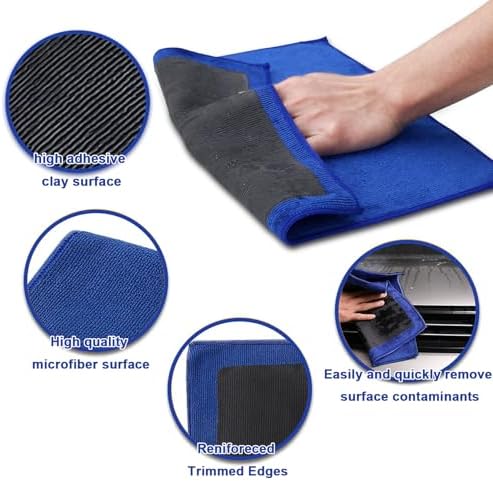 Clay Towel Auto Detailing 1 Pack, Fine Grade Microfiber Chamois Towel - Image 4