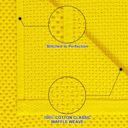 Homaxy 8 Pack 100% Cotton Kitchen Towels and Dishcloths Set - Image 2