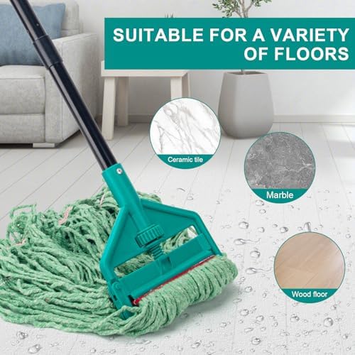 KeFanta 60 Inch Loop-End String Mop Heavy Duty Commercial Industrial Mops - Image 3