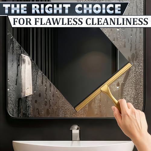 Gold Squeegee for Shower Glass, Stainless Steel - Image 4