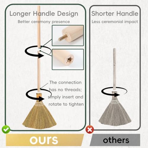 Wedding Broom for Jumping Ceremony, 40 Inch - Image 4