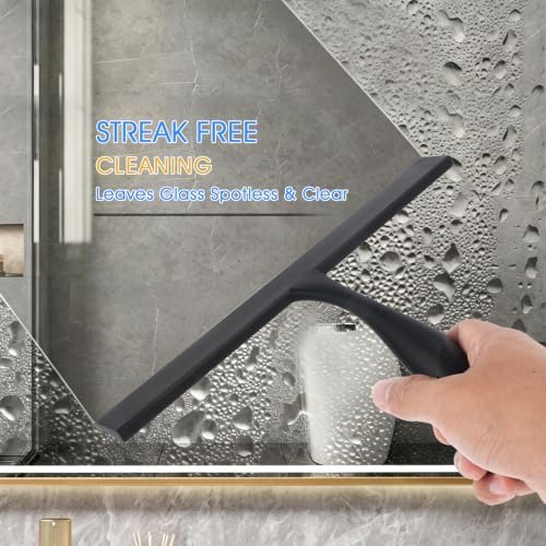 Shower Squeegee for Glass Doors, 11-Inch Silicone Squeegee - Image 2