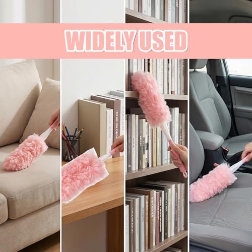 62Pcs Duster Kit 60 Refills and Extendable Handle Microfiber Dusting - Image 6