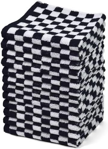 Washcloths 12 Pack Checkered by Jacquotha