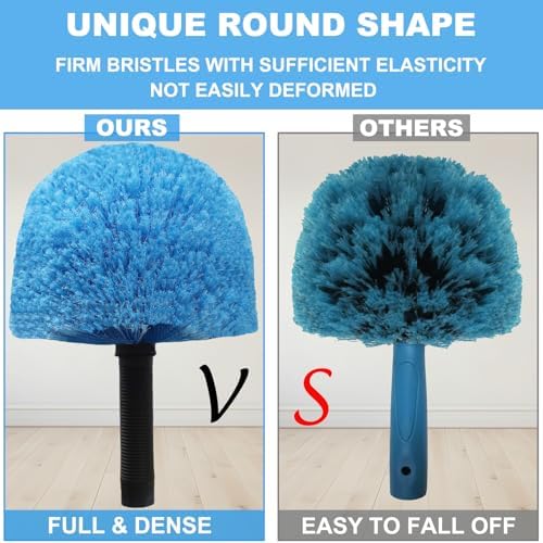 2 Pack Blue Twist-On Cobweb Duster Head Brush - Image 3