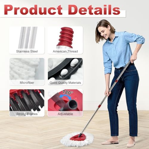 Mop Head Replacement, Mop Handle - Image 2