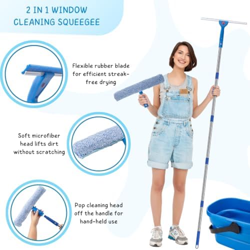 Window Squeegee Kit with 3 Gallon Collapsible Bucket - Image 2