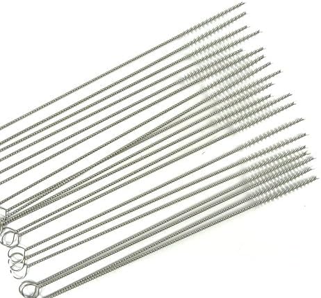 Honbay Straw Cleaner Brushes, nylon bristles stainless steel handle, Nylon by Unknown
