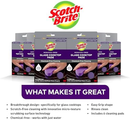 Scotch-Brite Glass Cooktop Pads, Scratch-Free & Non-Abrasive Scrubbers - Image 5