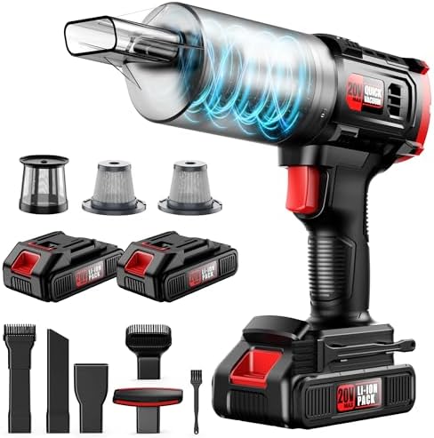 Car Vacuum Cordless, 35000PA Strong Suction Handheld Vacuum by CarVacuum