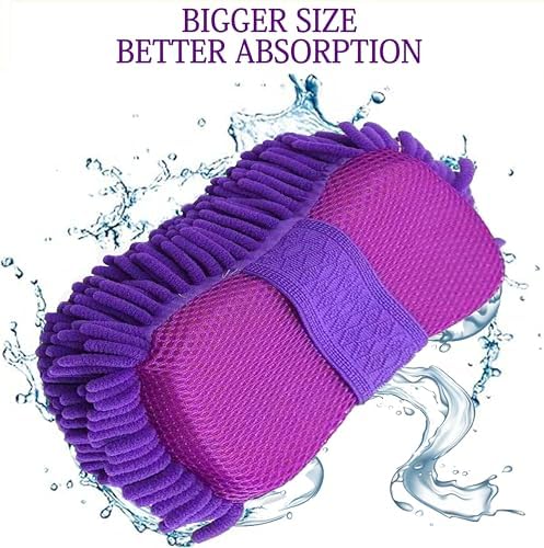 Scratch Free Chenille Microfiber Wash Mitt Car Wash Sponge - Image 2