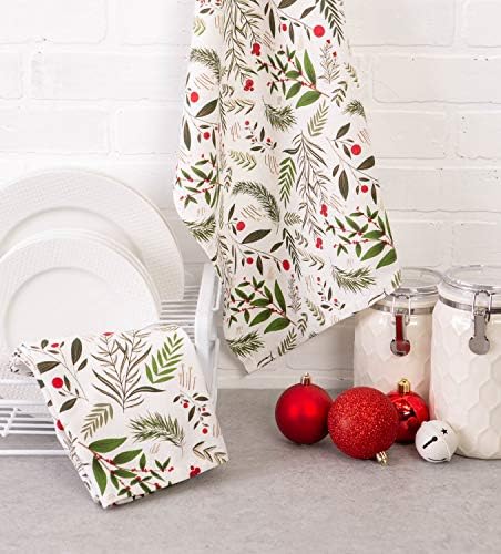 DII Christmas Kitchen Towel Set, Floral Tea Towels - Image 5