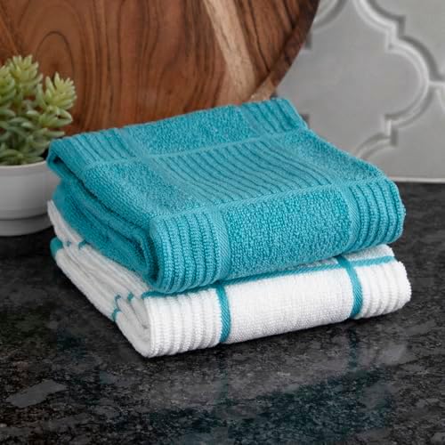 T-fal Solid & Checked Parquet Kitchen Towels: Highly Absorbent, Super Soft Long - Image 6