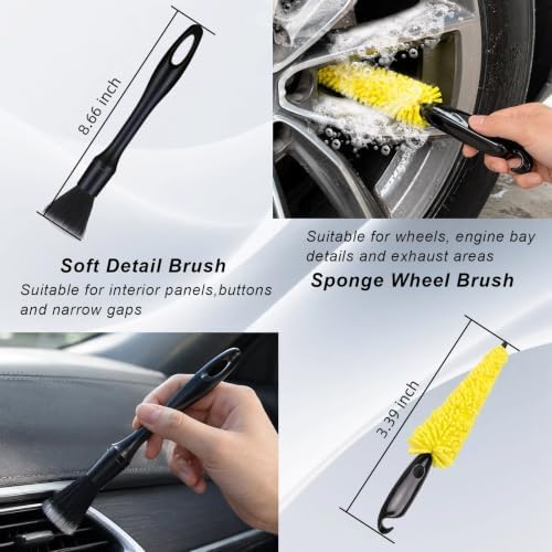 5PCS Wheel Brush Set – Microfiber Wheel Cleaner Brush - Image 3