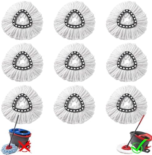 9Pcs Spin Mop Refills Compatible by HANDRERLEE