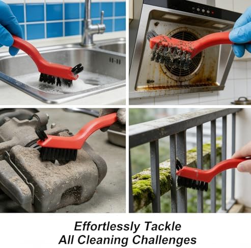 6 Pack Non Scratch Nylon Cleaning Brushes - Image 4