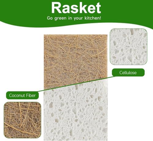 10 Pack Biodegradable Natural Sponges Kitchen - Image 2