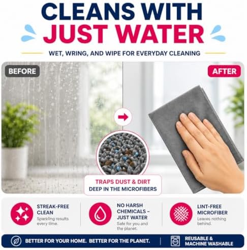 2026 New Upgrade Magic Cleaning Cloth 6Pcs, Thickened Large-Sized 12 * 16IN - Image 5