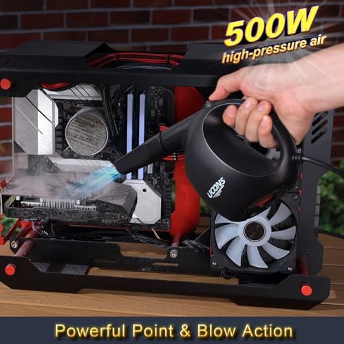 Electric Air Duster for Electronics, 500W 31m/s High-Powered Keyboard Cleaner - Image 2