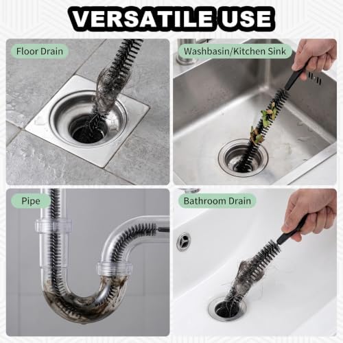 2 Pcs Drain Cleaning Brush, 23.6 Inch Long Pipe Cleaner - Image 6