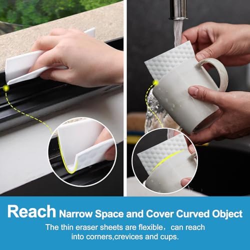 52 PCS Magic Sponge Eraser Sheets, Upgrade Convex Point Melamine - Image 5