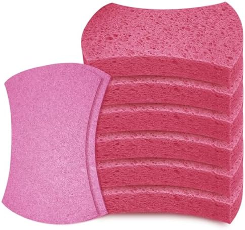 6 Pack Non-Scratch Cellulose Scrub Sponge, Cellulose Sponges, Heavy Duty by Mainlyrunmakeupsuppliers