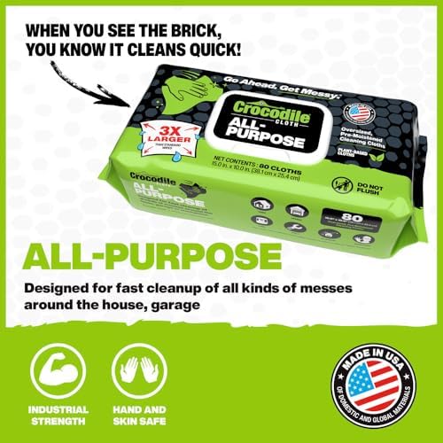 Crocodile Cloth All-Purpose Plant-Based Cleaning Wipes, 8 Packs - Image 3