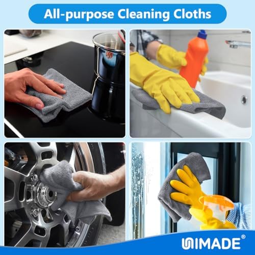 UNIMADE Microfiber Cleaning Cloth, 20 Pack Reusable Microfiber Towels - Image 7