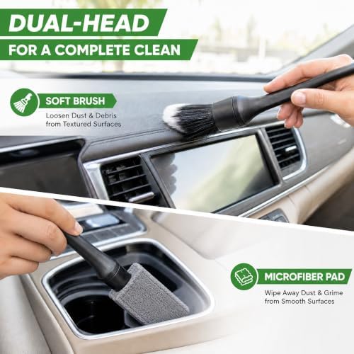 4-Piece Car Detailing Brush Set, Soft Bristle Interior Cleaner Brushes - Image 5