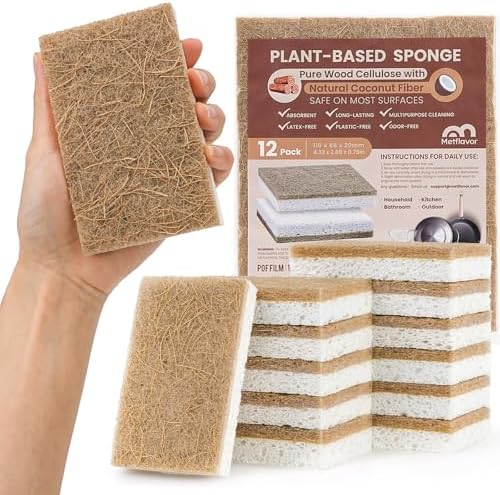Metflavor Kitchen Sponges, Natural Sponge by Metflavor