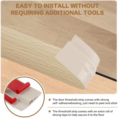 Floor Transition Strip Vinyl Door Threshold Ramp Self Adhesive Carpet Edging - Image 3