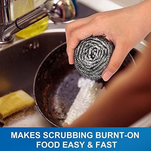 18 Pack Stainless Steel Scrubber, Steel Wool Srubber - Image 3