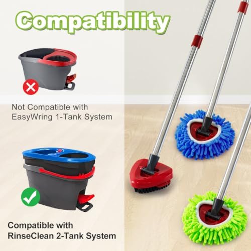 Mops Heads Replacements for O Cedar, Chenille Mop Heads for O Cedar RinseClean - Image 2