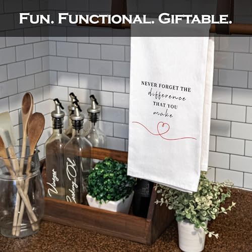 Never Forget the Difference That You Make Kitchen Towel 18x24 Inch - Image 5