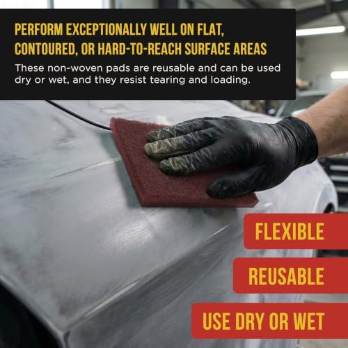Dura-Gold Premium 6" x 9" 10 Scuff Pad Variety Pack, 2 Each Maroon - Image 5