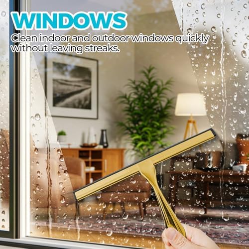 ALFLOD 12" Shower Squeegee for Glass Doors, Tile Walls, Car Windows - Image 4