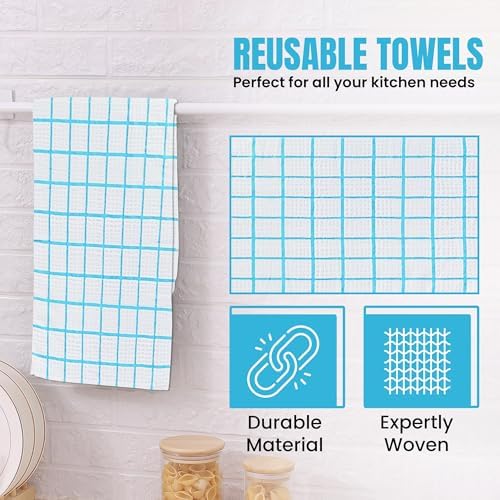 DecorRack Waffle Weave Kitchen Towels 15x25 in - Image 4