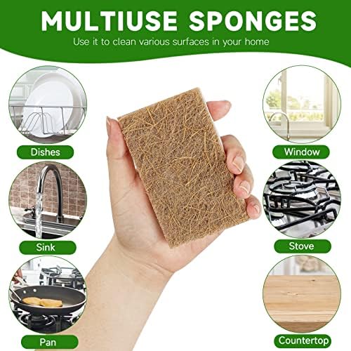 10 Pack Biodegradable Natural Sponges Kitchen - Image 5