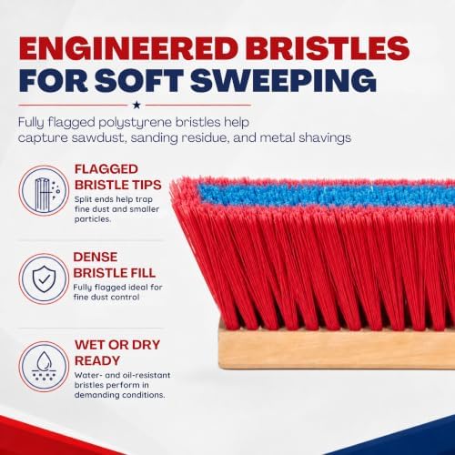 4-Pack - 24" Soft Sweep Indoor Push Broom - Image 5