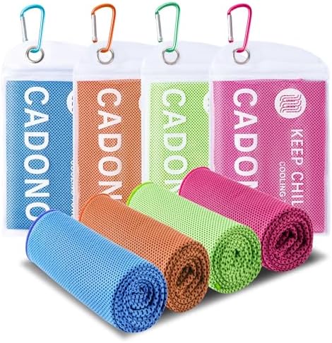 4 Pack Cooling Towel, Soft Breathable Chilly Towel, Ice Towel by CADONO