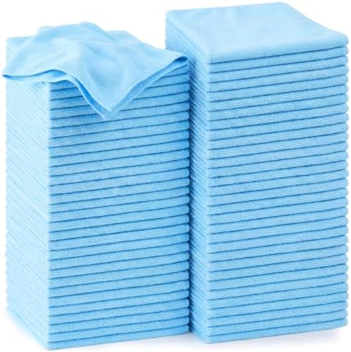 Nuenen Car Microfiber Clean Cloths, Light Blue, 16 x 16 Inch by Nuenen