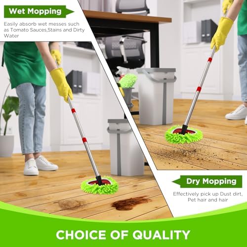 Baderke 3 Pack Chenille Duster Replacement Mop Heads Refills - Image 4