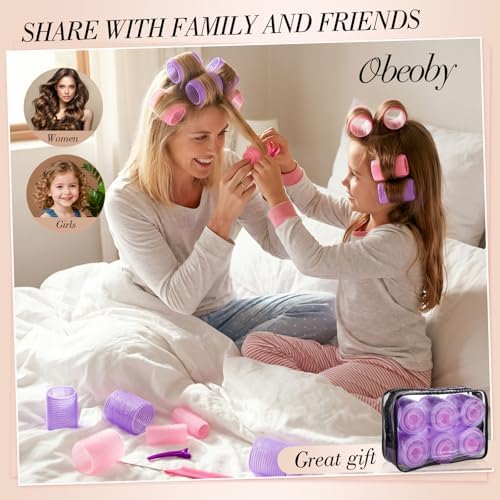 obeoby 4 Sizes Hair Rollers Curler Set - Image 6