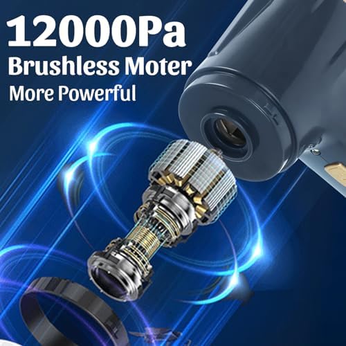 12000Pa Cordless Handheld Vacuum Cleaner, High Power Car Vacuum and Air Duster - Image 3