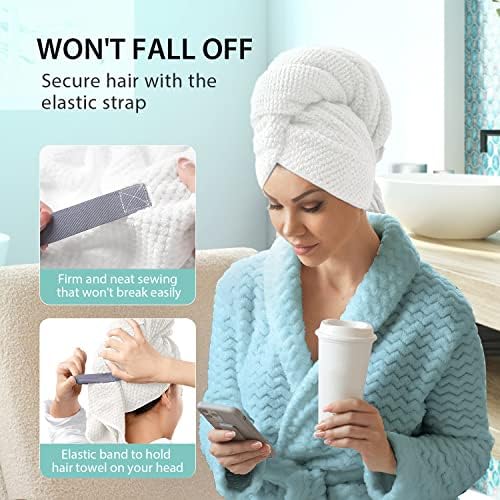 YFONG Larger Microfiber Hair Towel Wrap - Image 4