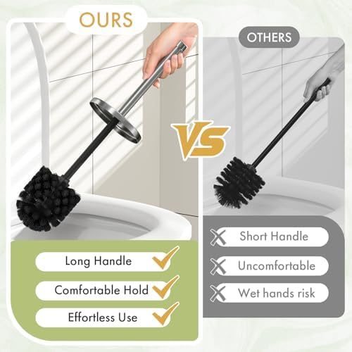 Toilet Bowl Brush and Holder Set 3 Pack - Image 5
