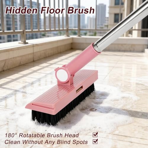 Pink 3-in-1 Broom and Foldable Dustpan Set - Image 7