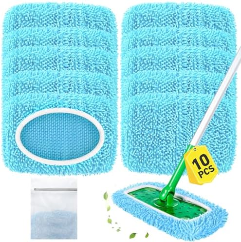 Reusable Mop Pads Fit Swiffer Sweeper Mop, Thicken Chenille Sweeping Cloths by LOVECO
