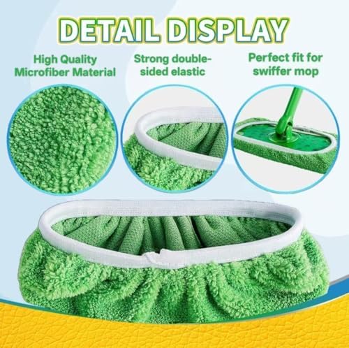 8 Pack Chenille Mop Pads, Reusable Microfiber Mop Refills - Image 4